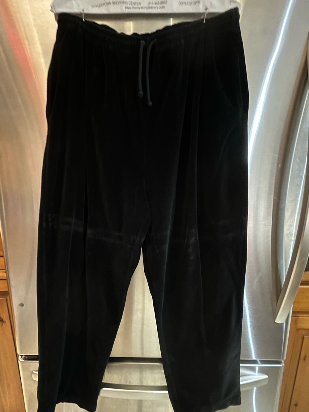Jason XL Black Velvet Drawstring Lounge Pants EUC